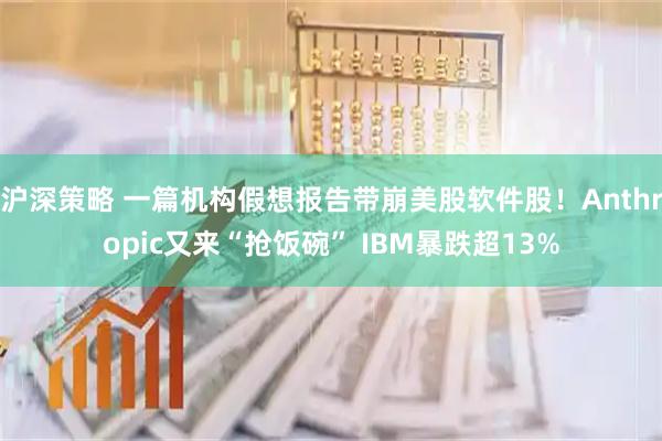 沪深策略 一篇机构假想报告带崩美股软件股！Anthropic又来“抢饭碗” IBM暴跌超13%